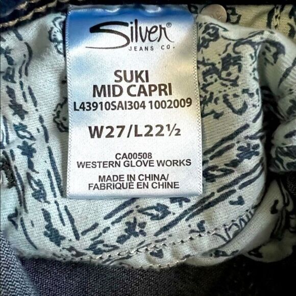 Silver Mid-Capri Denim Jeans - Picture 6 of 6